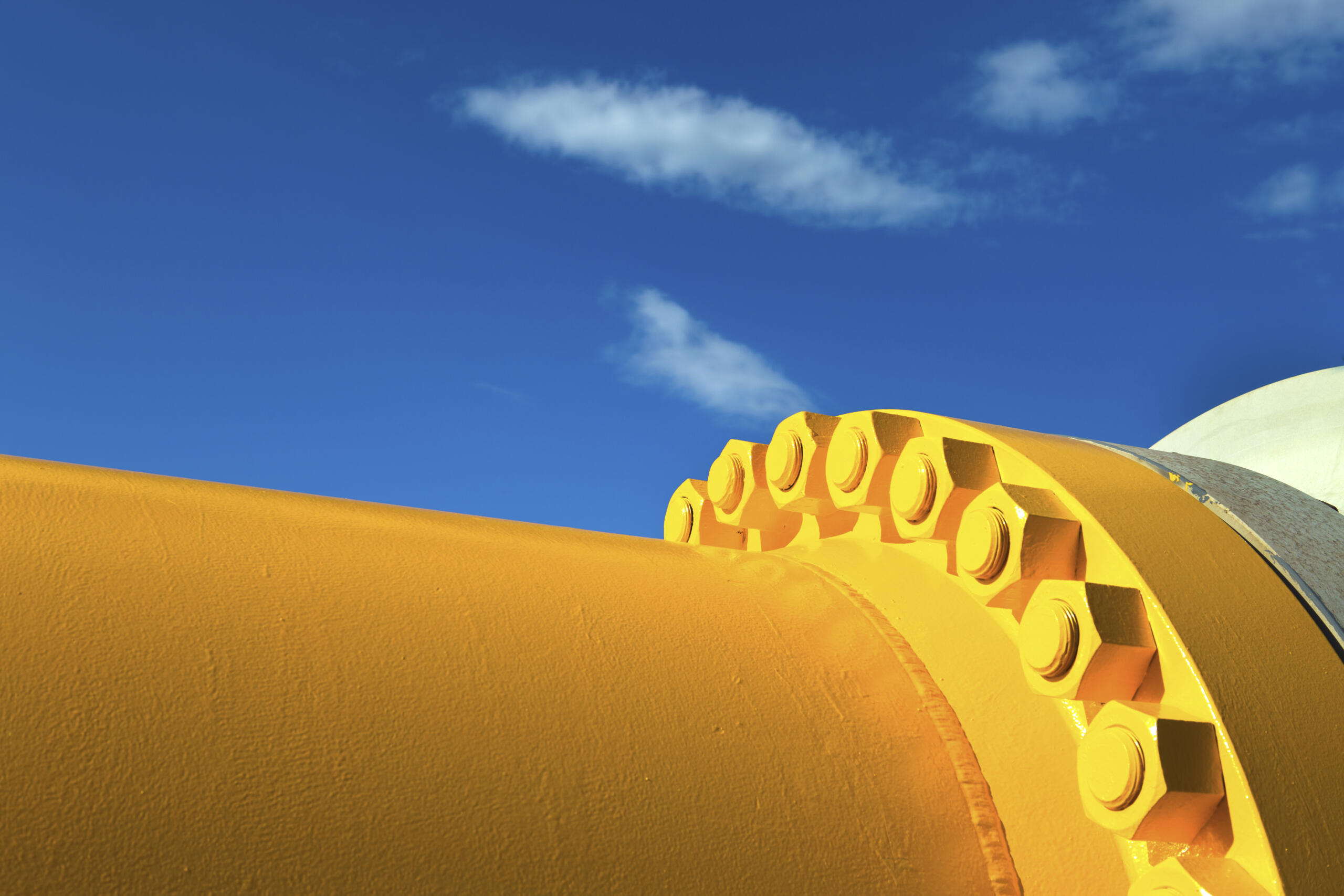 Yellow Gas Pipe Gas Purge